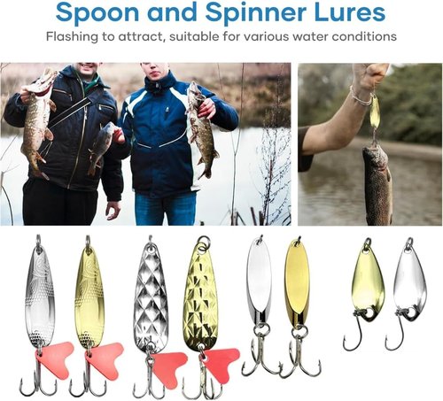 CATCHRO Fishing Lure Kit - 409 Pcs Tackle Box Set for Freshwater & Saltwater | Ideal Gift for All Skill Levels