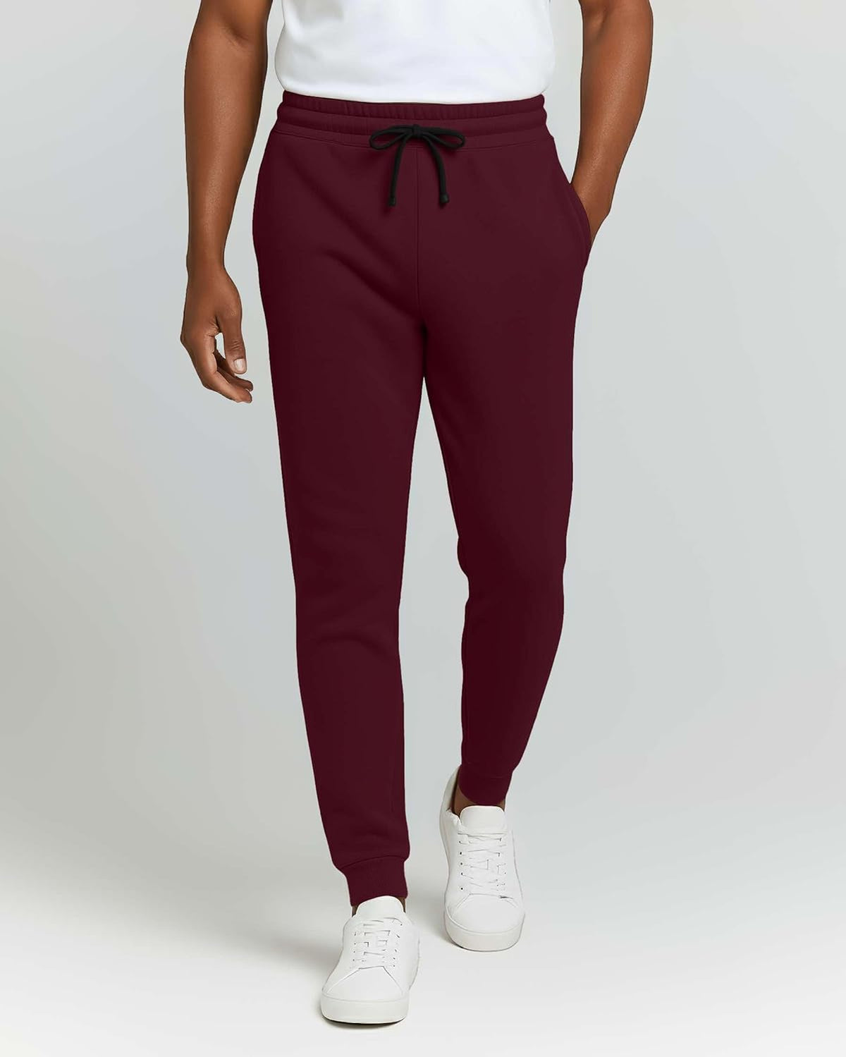Real Essentials Men's Cotton Fleece Jogger Sweatpants - Comfortable Athletic Pants with Pockets | Big & Tall Sizes Available