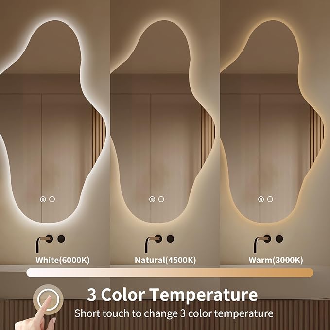 Modern Irregular LED Bathroom Mirror