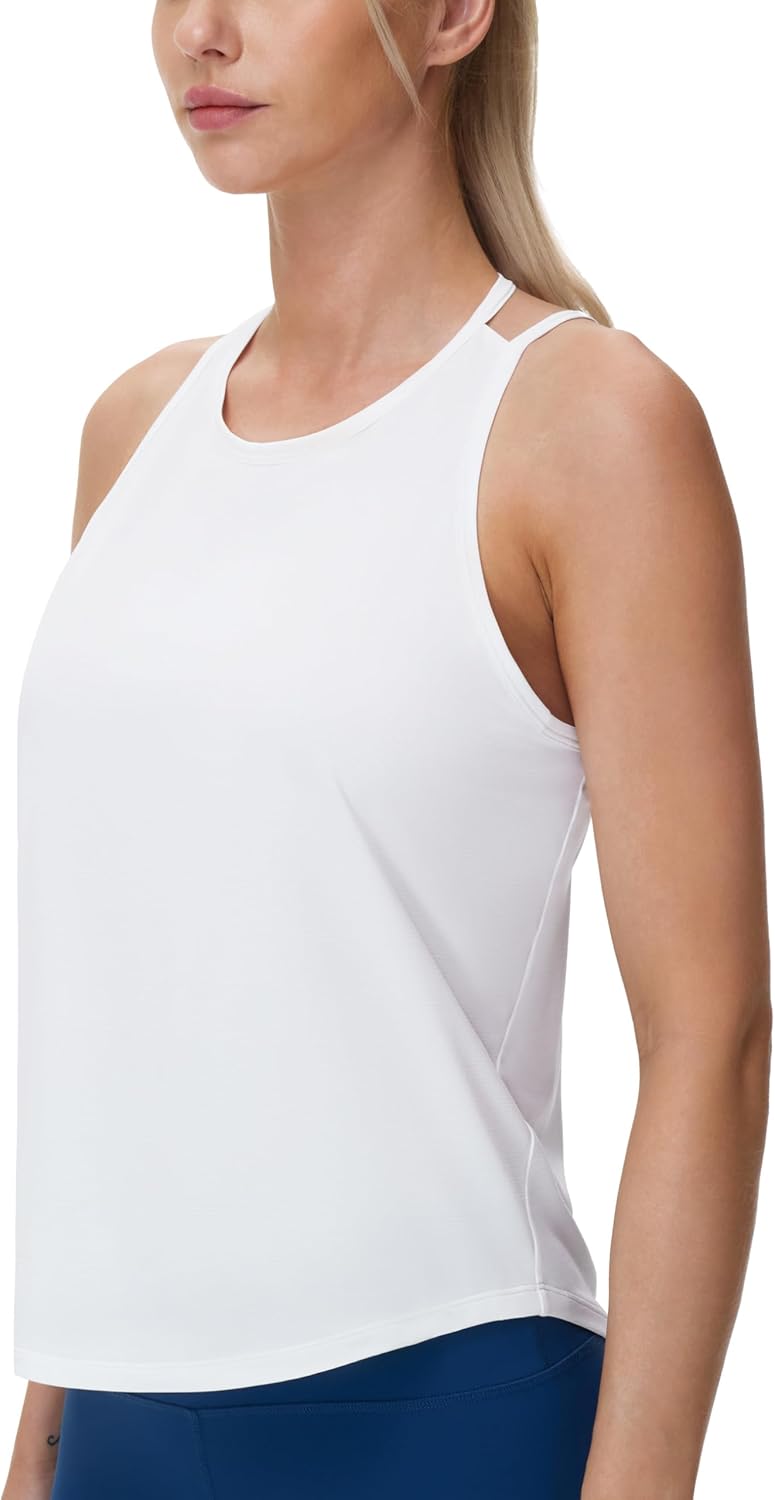 The Gym People Women's Racerback Workout Tank - Lightweight Stretchy Sleeveless Yoga Tee