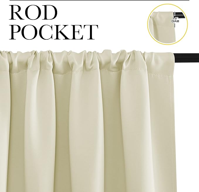 NICETOWN Kitchen Curtains, Short Blackout Curtains & Drapes, Thermal Insulated