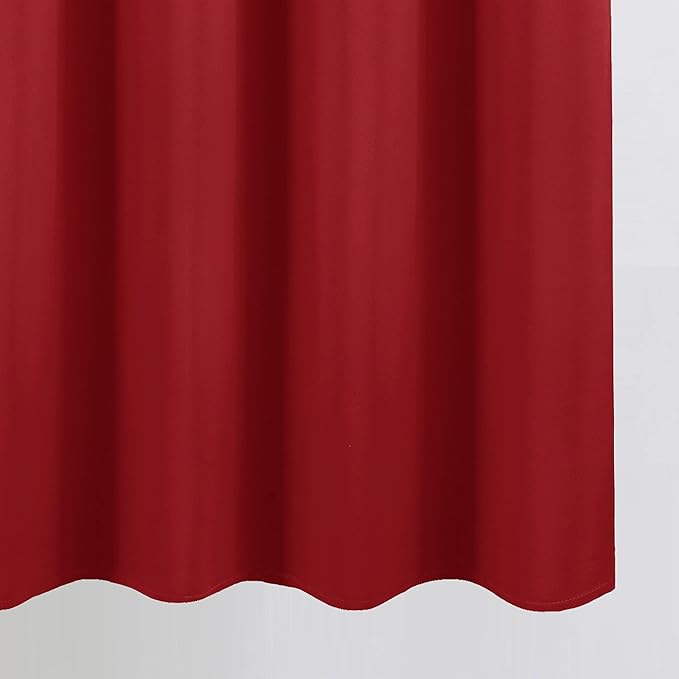 LEMOMO Bright Red Blackout Curtains 52 x 54 Inch Length/Set of 2 Curtain