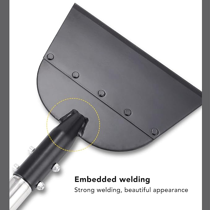 Flat Snow Shovel Ice Scraper, Long Handle Shovel Snow Ice Chopper Ice Removal Tool, for Walkway Driveway Road Cleaning
