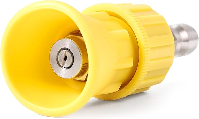 Clean Car USA Foam King??? 40?? Pressure Washer Nozzle Guard, 1/4?€? Quick Connect - Stainless Steel Fire Hose Tip with Rubberized Protective Shield for High-Pressure Cleaning, Durable & Universal Fit