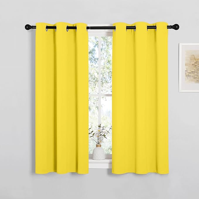 NICETOWN Bedroom Curtain Panels Draperies, Thermal Insulated Solid Grommet