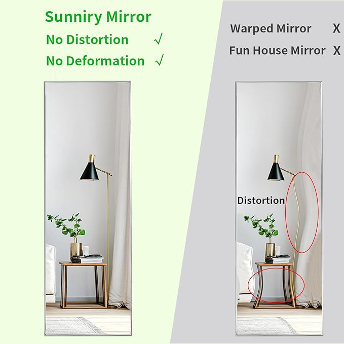 Sunniry Full Length Mirror 56x16 inch, Stand Up Mirror