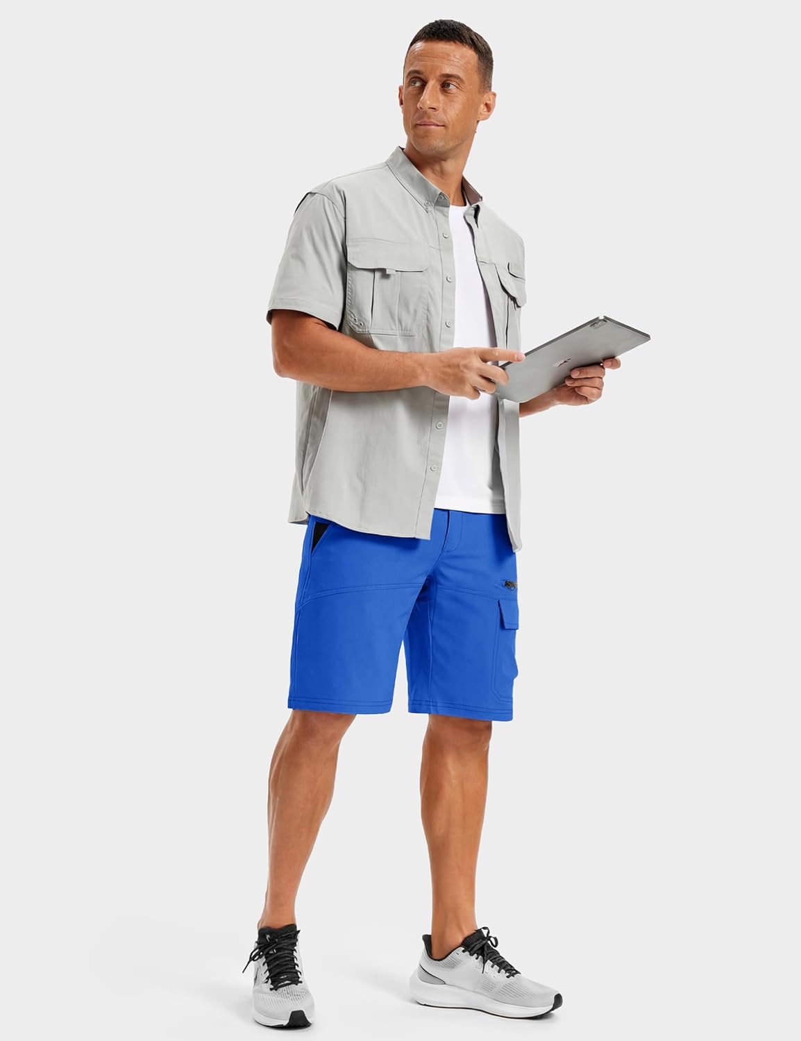 TACVASEN Men's Quick Dry Cargo Shorts - Water Resistant Outdoor Wear for Hiking & Golf | Casual Style
