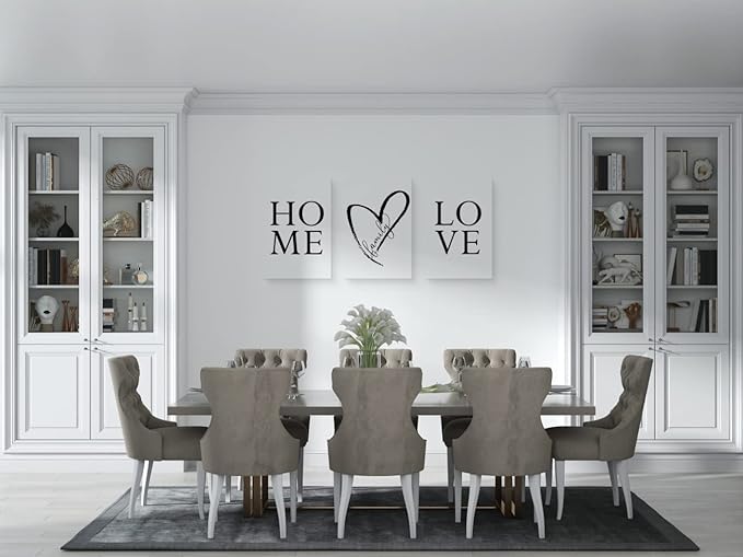 GUBIYU Home Love Wall Art Set of 3 Prints, 20x28 inches, Contemporary