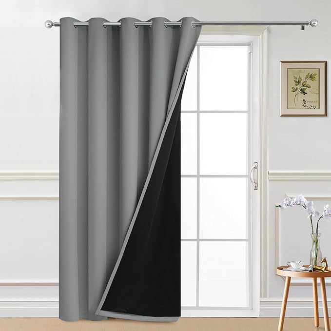 Yakamok 100% Blackout Lined Panels, Thermal Insulated Blackout Curtains