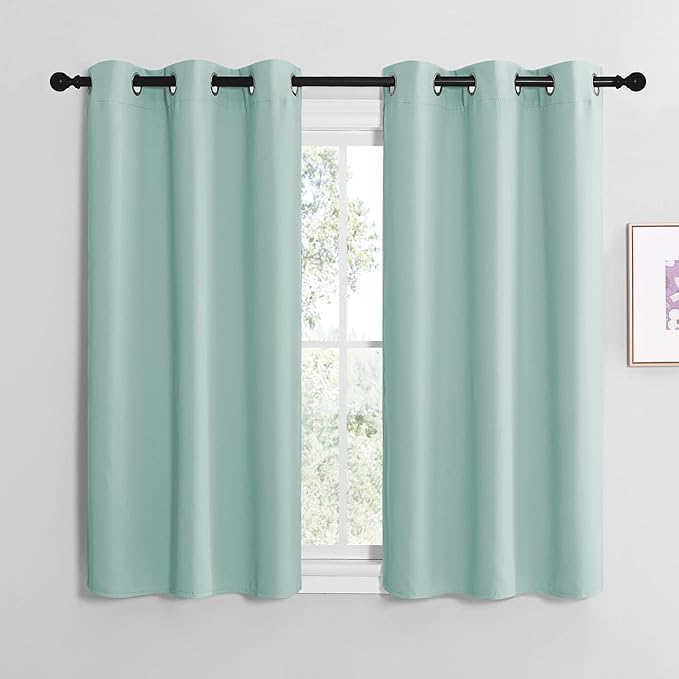 NICETOWN Aqua Blue Room Darkening Curtains