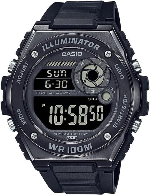 Casio MWD100H Series - Men's Digital Watch with 100m Water Resistance & LED Light | Multi-Function Alarm