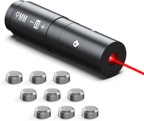 Feyachi Bore Sight | 9mm Red Dot Laser Boresighter with 3 Battery Sets for Accurate Zeroing
