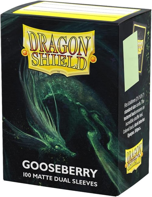 Dragon Shield | Matte Dual Standard Size Card Sleeves | 100 Count - Smooth & Durable TCG Protection - Gooseberry Color