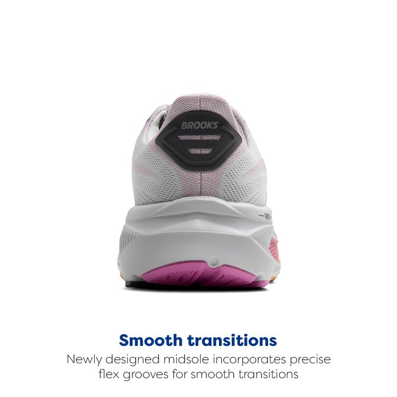 Brooks Women’s Ghost 17 Neutral Running Shoe - Oyster/Apricot/Pink - 5.5 Medium