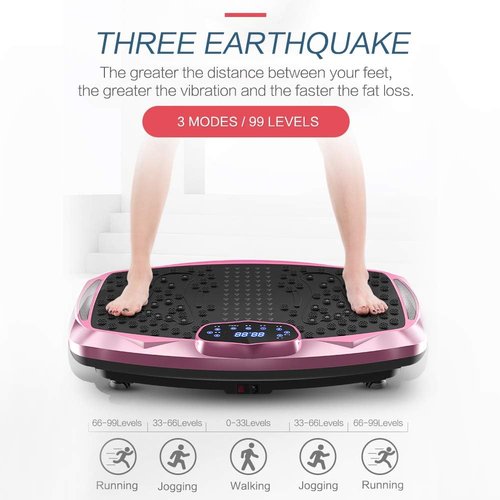 Nimto Vibration Plate Exercise Machine - Whole Body Workout Fitness Platform with Bluetooth & Remote Control | 99 Levels