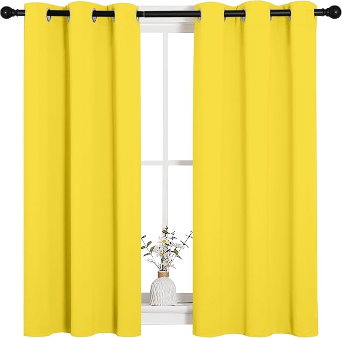 NICETOWN Bedroom Curtain Panels Draperies, Thermal Insulated Solid Grommet