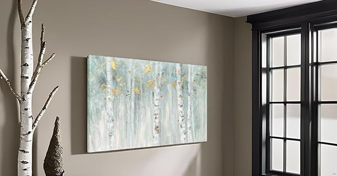 Yihui Arts Birch Tree Canvas Wall Art