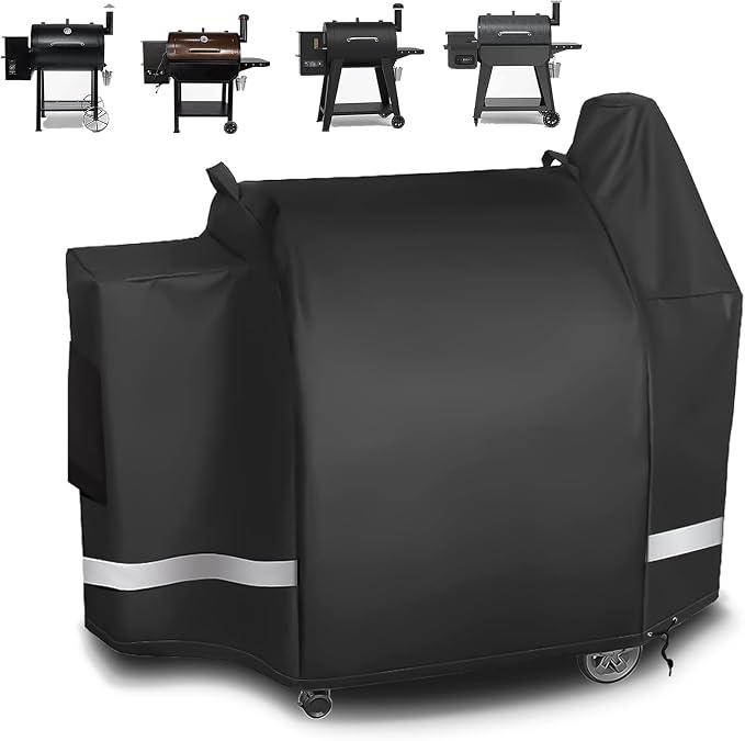 Utheer Pit Boss Grill Cover for 850 DX and 820 Deluxe, 56 x 27 x 50 in, 600D Waterproof Pellet Smoker Cover, Fits PB820PS1 PB850PS2 Competition Sportsman Wood Pellet Grills