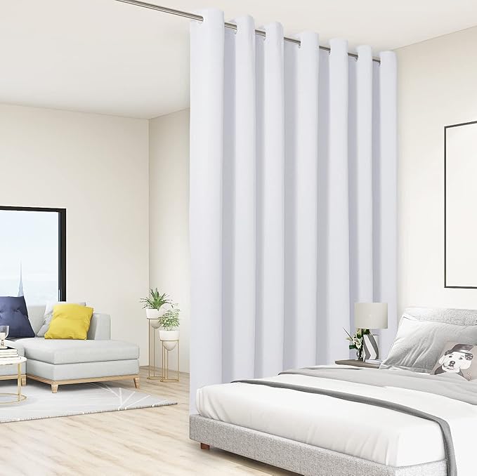 BONZER Extra Wide Room Divider Curtain, Light Reducing Screen Wall Blackout
