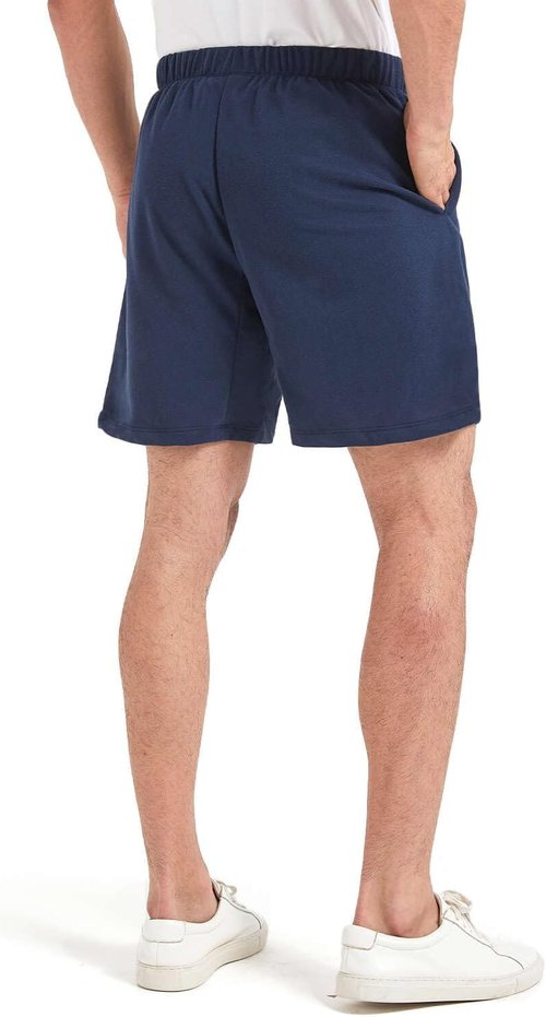 Liloak Men's Cotton Athletic Shorts - Multipack of 7 | Soft Casual Gym & Lounge Shorts with Pockets