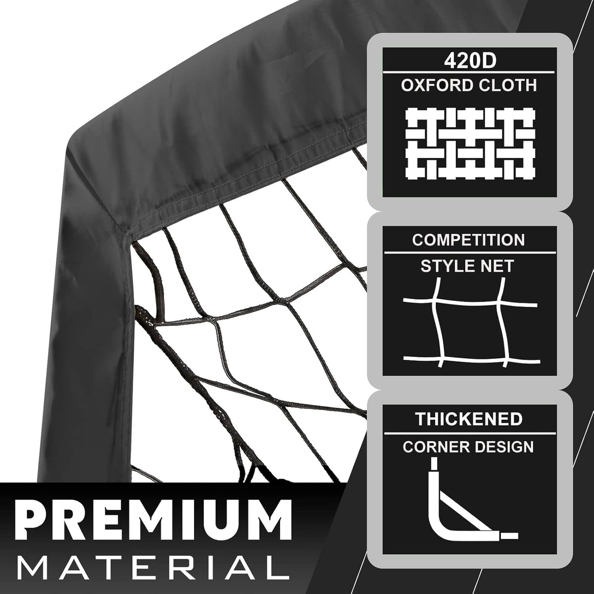 RUNBOW 6x4 FT Kids Soccer Goal with Carry Bag, Portable Folding Soccer Net for Backyard Practice Training, Indoor/Outdoor Use for Youth and Adults