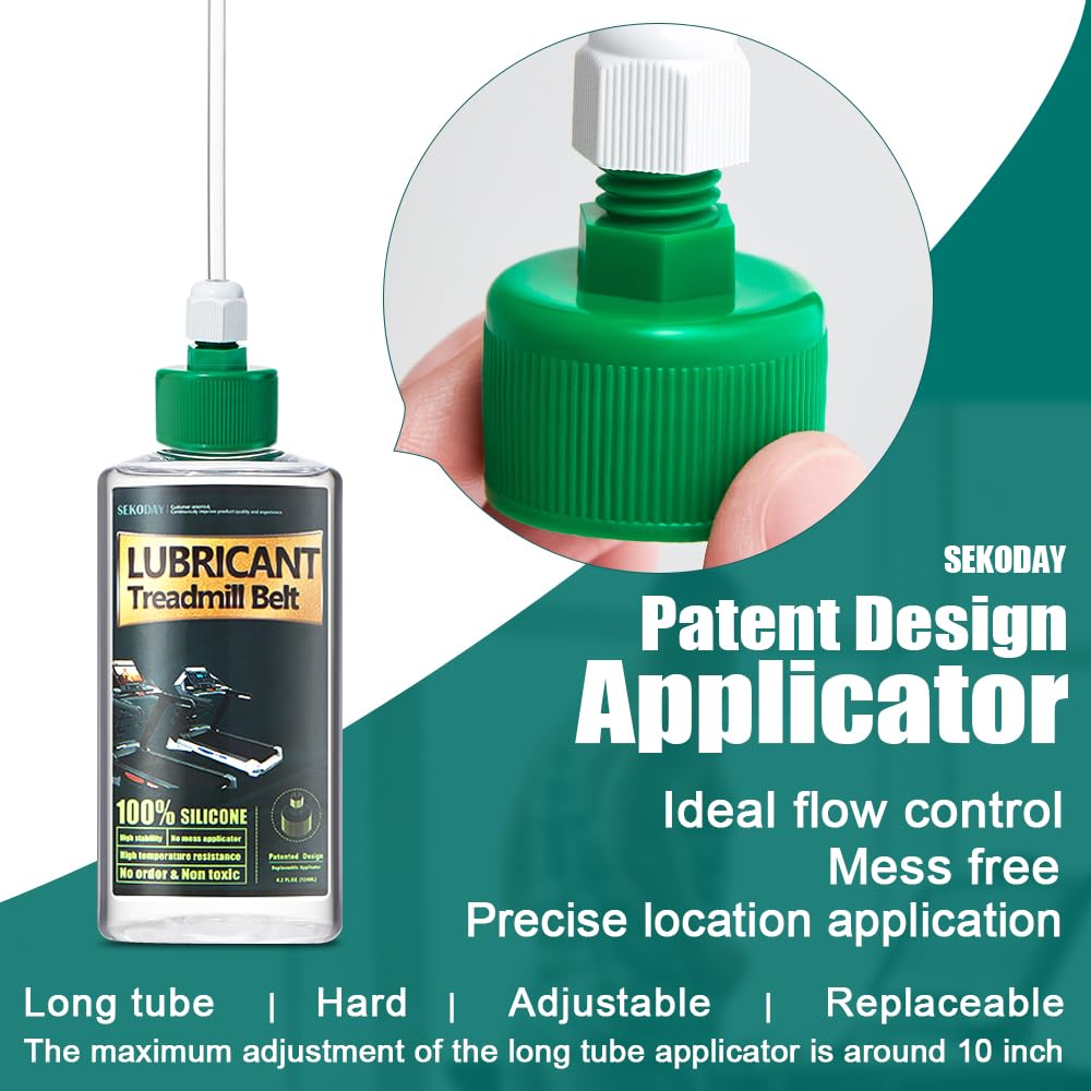 SEKODAY Silicone Treadnmill Belt Lubricants/Lubes | 4.2 Ounce, High Temperature Resistant and Stable Lubricant,with Hard Application Tubes and Precision Screw Caps for Easy Use