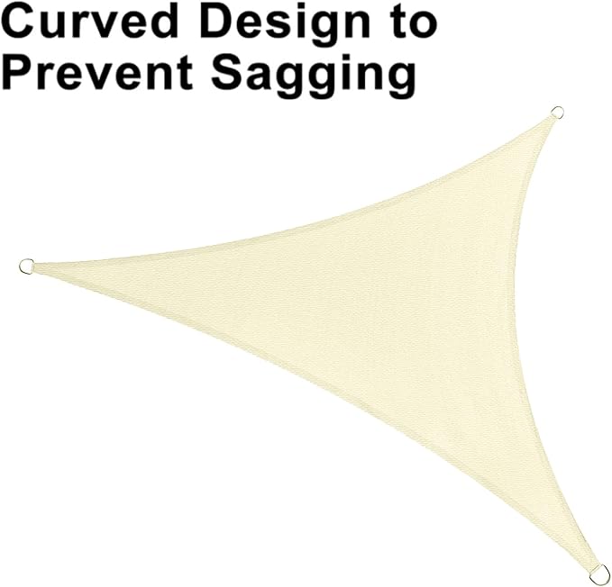 LOVE STORY Custom Size 9'x12'x15' Butter Cream Sun Shade Sail Right Triangle Sunhsade Fabric Awning Canopy for Patio Backyard Carport Pergola (Customized)
