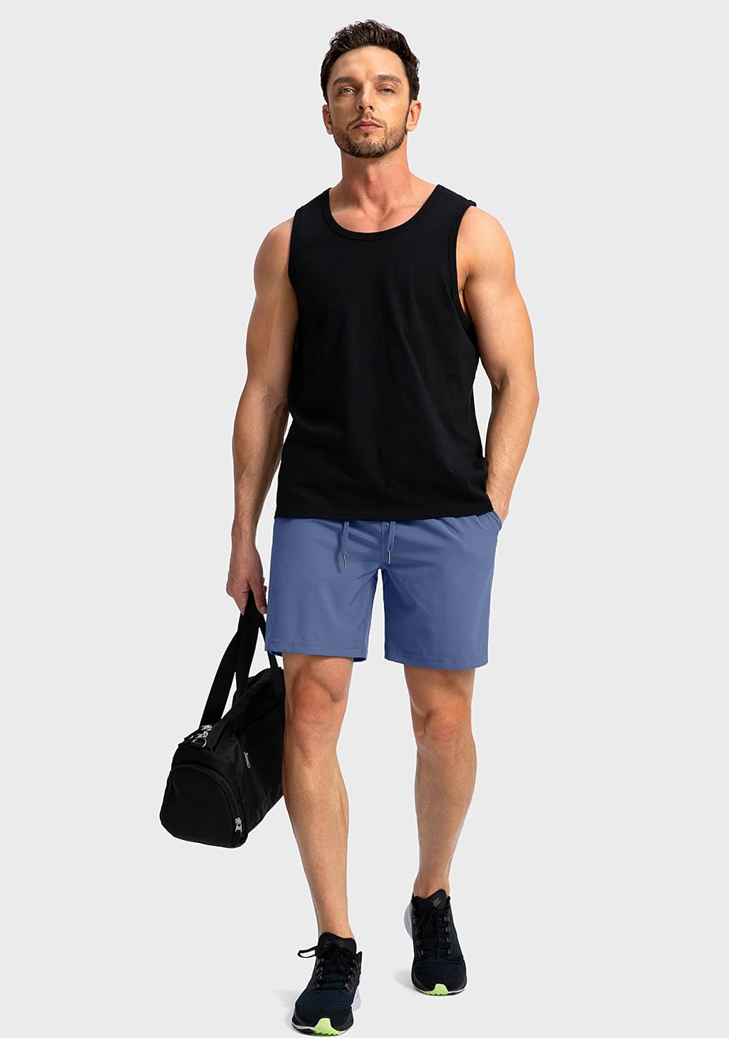 Soothfeel Men's Running Shorts - Lightweight Quick-Dry Athletic Shorts with Zipper Pockets | 9"/7"/5" Sizes