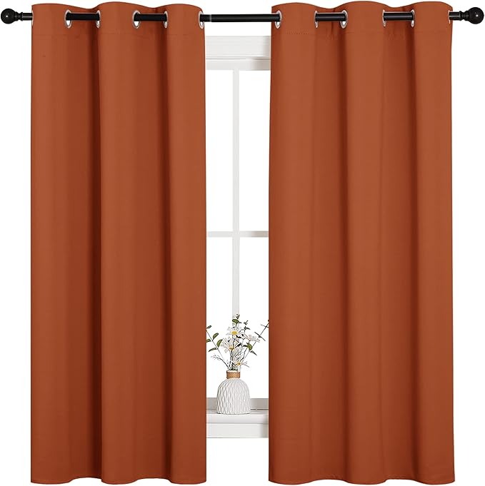 NICETOWN Bedroom Curtains 63 inches Long, Privacy and Thermal Insulated