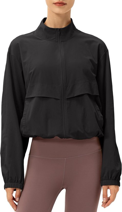 Locachy Women's Lightweight Athletic Jacket - Windproof & Sun Protection | Perfect for Outdoor Workouts