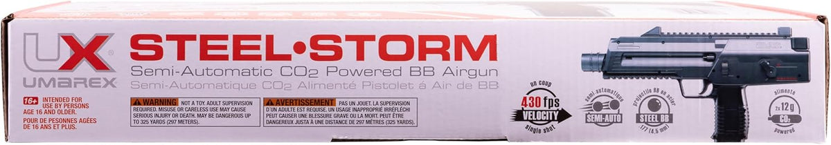 Umarex Steel-Storm .177 Caliber BB Gun Air Pistol - Sleek Black Design for Precision Shooting