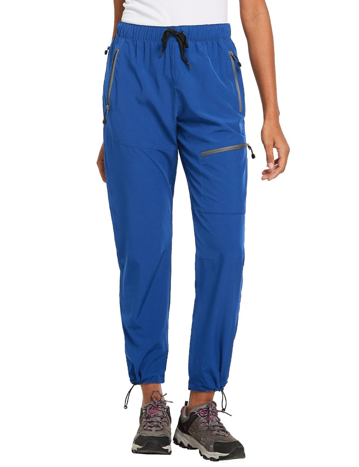 baleaf Travel Pants Women Hiking Long Tall Lightweight Quick Dry Water Resistant Cargo Pants 31'' Bayou Blue Size XXL