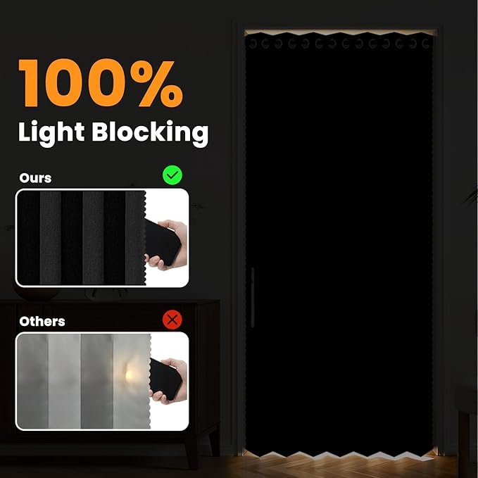 AJAZZ Blackout Door Curtains for Doorways