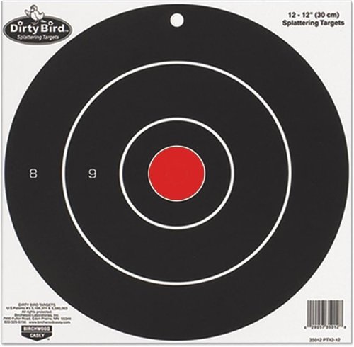 17.25" DIRTY BIRD® Bull's-Eye Target - 100 Sheets for Precision Shooting