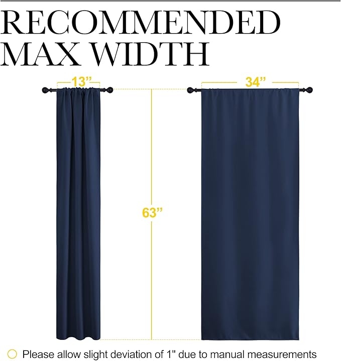 NICETOWN Bedroom Curtains Blackout Draperies, Home Decorations Thermal