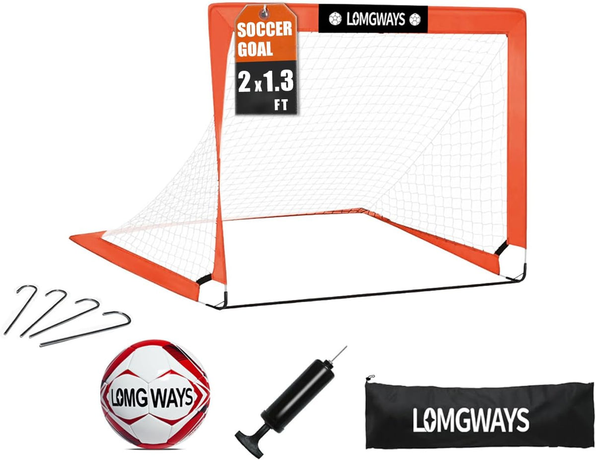 Soccer Goal - Foldable Frame Net for Kids & Youth | Indoor & Outdoor Use with Carry Bag - Easy Setup