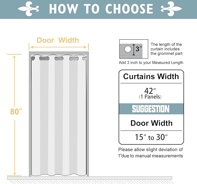 ChrisDowa Blackout Door Curtains