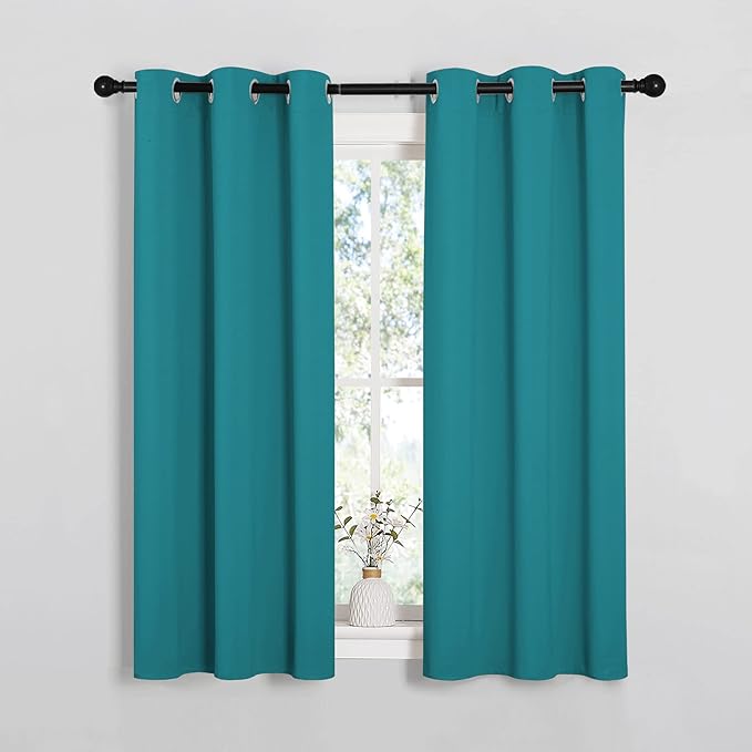NICETOWN Room Darkening Curtains 54 inch Length 2 Panels, Thermal Insulated