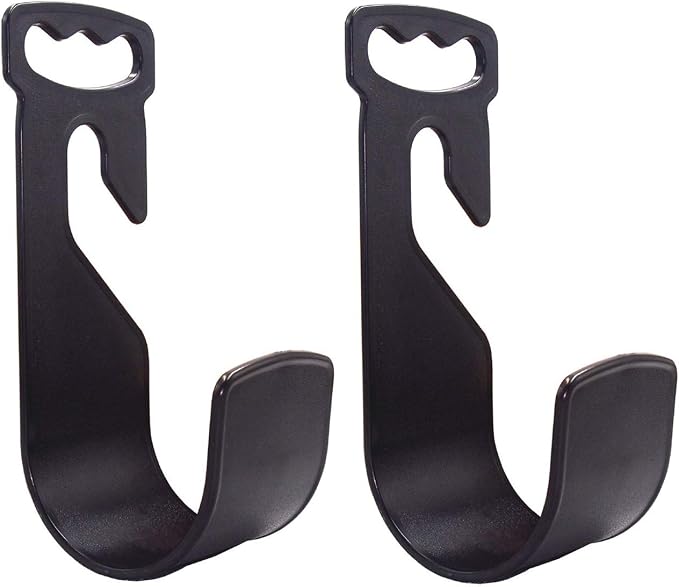 chic style 2 Pack Garden Hose Hanger Wall Mount Hose Holder Hook Fit to 25 50 75 100foot Hose (ABS Plastic, Black)