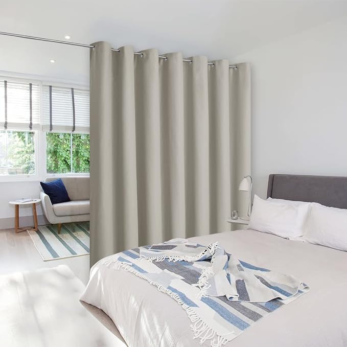 NICETOWN Loft Room Divider Curtain Screen Partition, Lower Noise Basement