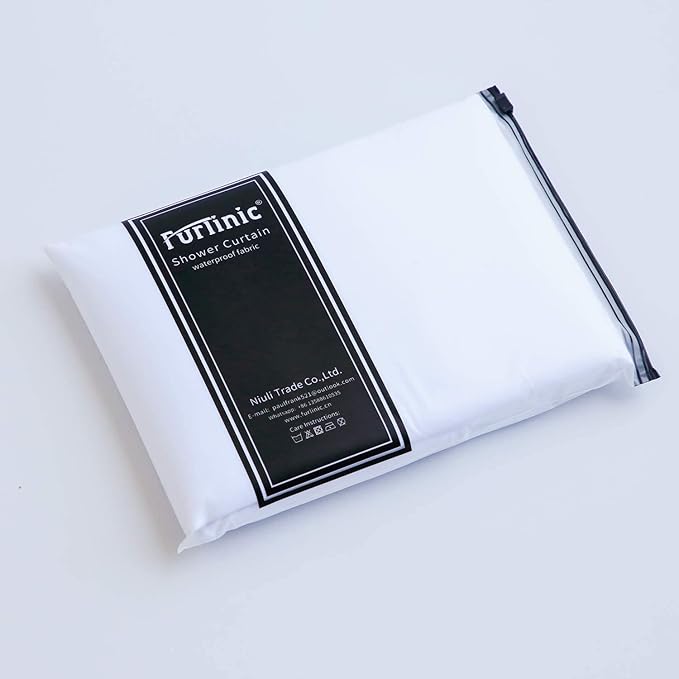 Furlinic No Hook Long Shower Curtain 78 Length,Soft Polyester Fabric Wahable Shower Curtain Liner,Modern Hotel Spa Style Bathroom Curtains with 10 Plastic Built-in Grommets,Dark Grey 72x78 Inch