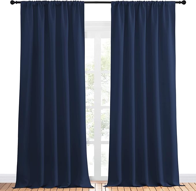 NICETOWN Navy Curtains Blackout Draperies