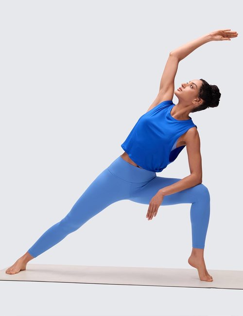CRZ YOGA Pima Cotton Tank Tops for Women - Lightweight Sleeveless Workout Shirts | Large Armhole Design