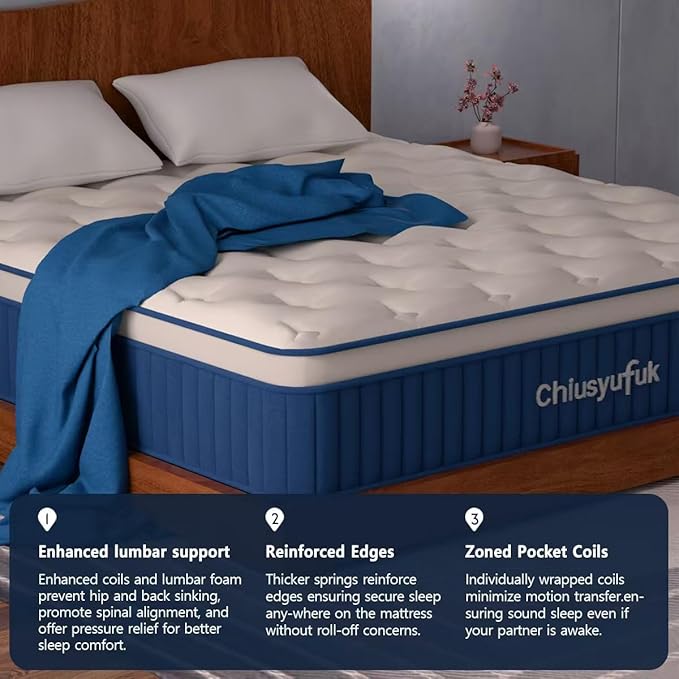 Full Mattress,10 inch Full Size Mattress,Hybrid mattresses,Single,Gel Memory Foam Individually Wrapped Pocket Coils Innerspring Pressure Relief,Soft,CertiPUR-US Certified,Fiberglass-Free,