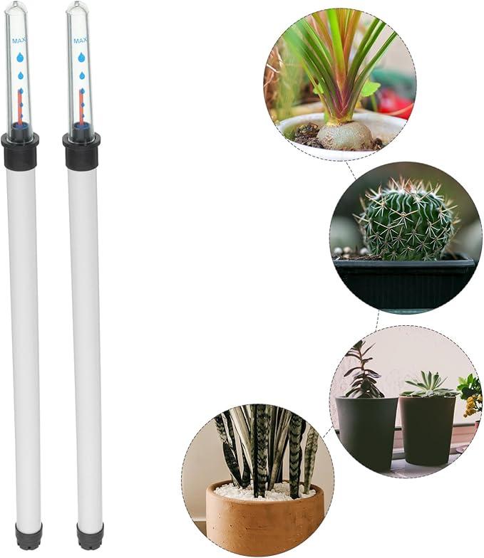 BESPORTBLE 2Pcs Water Level Indicator for Plants, 14-Inch Plant Water Meter Gauge, Visual Watering Reminder Sticks for Indoor Outdoor Potted Plants, Flower Pots and Self Watering Planters
