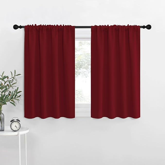 NICETOWN 36 inch Curtains for Small Windows, Thermal Insulated Privacy Short