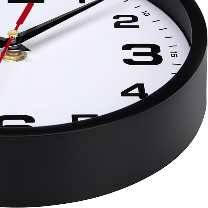 Wall Clock Silent Non-Ticking Modern Clocks Battery Operated 8 Inch Small
