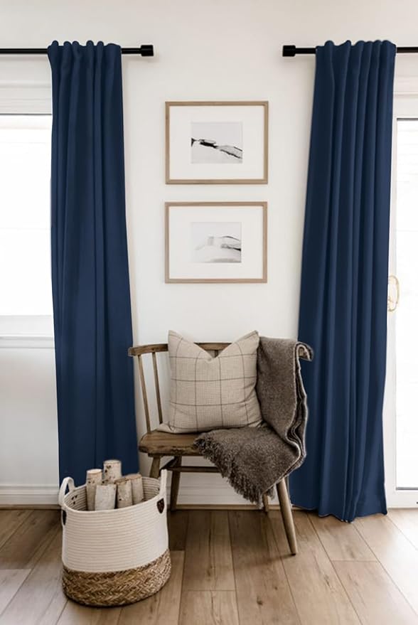 100% Blackout Shield Linen Blackout Curtains