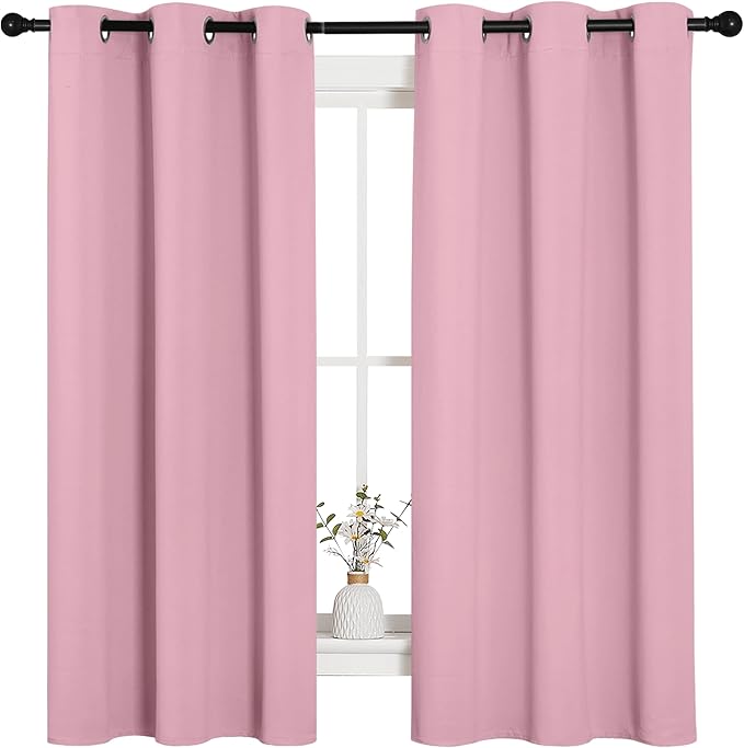 NICETOWN Room Darkening Curtains 63" Long Set of 2