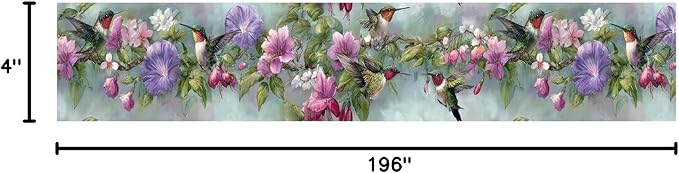 Morning Glory Wallpaper Border 196x4 Inch Removable Wall Border Peel and Stick